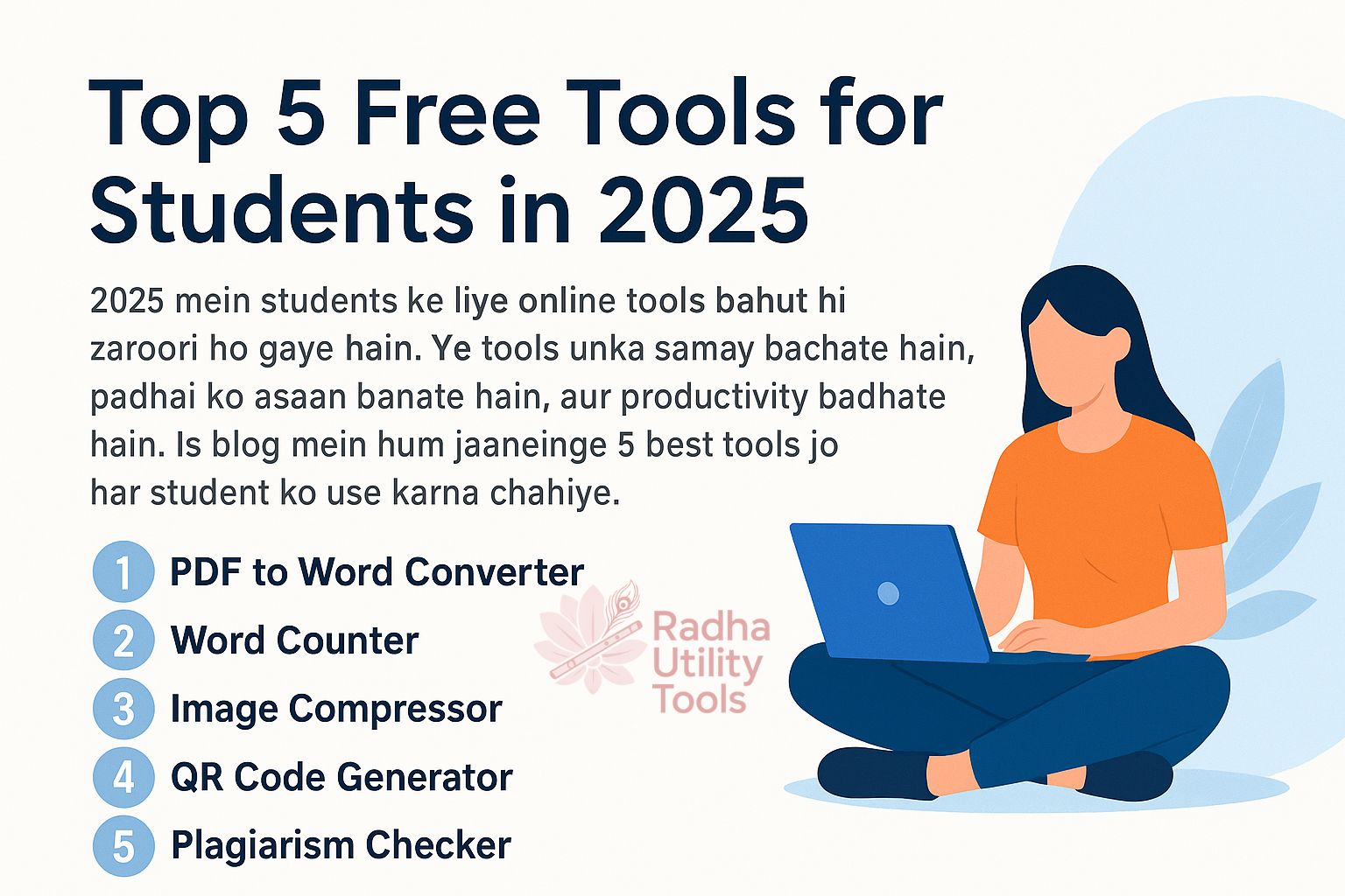 Top 5 free tools for students in 2025 – Radha Utility Tools